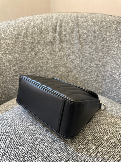 Gucci GG Marmont Mini Top Handle in Black Leather (SHW)