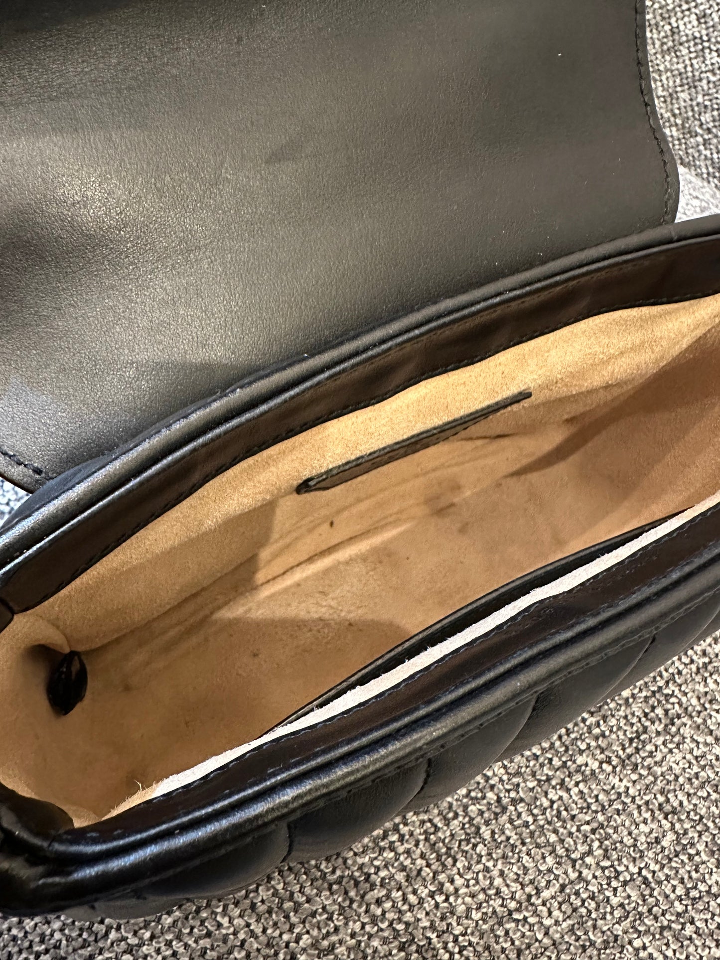 Gucci GG Marmont Mini Top Handle in Black Leather (SHW)