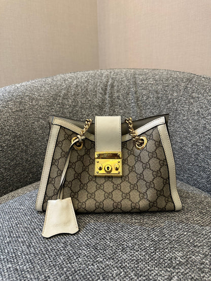 Gucci GG Supreme Canvas Padlock Shoulder Bag