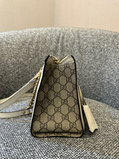 Gucci GG Supreme Canvas Padlock Shoulder Bag