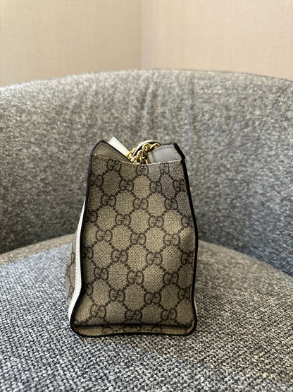 Gucci GG Supreme Canvas Padlock Shoulder Bag
