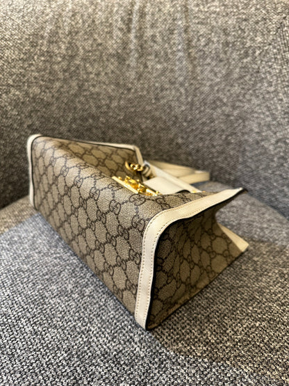 Gucci GG Supreme Canvas Padlock Shoulder Bag