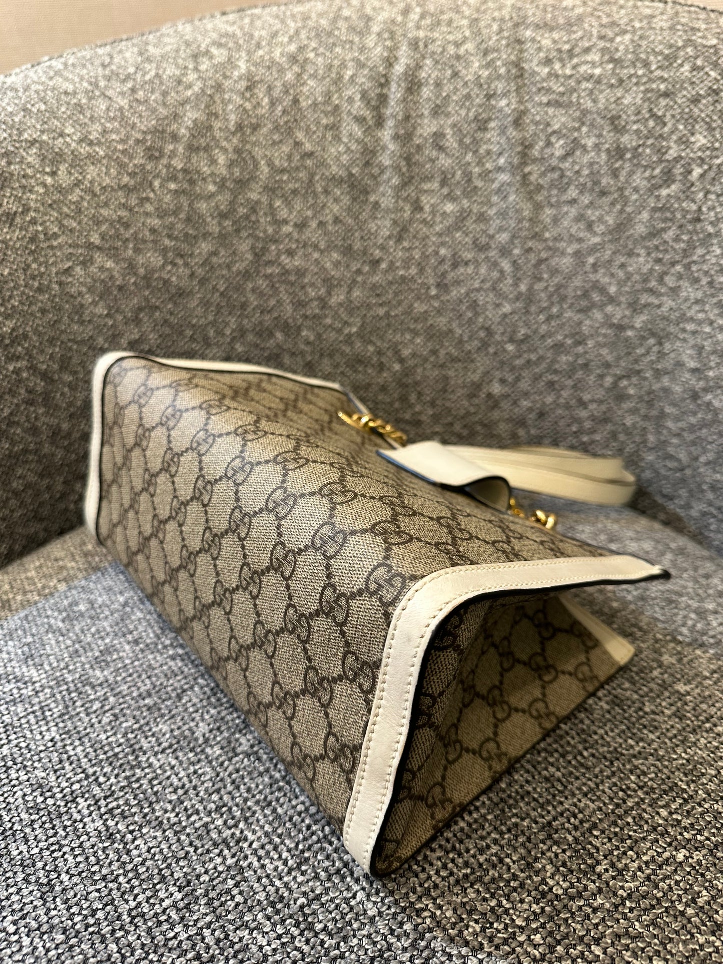 Gucci GG Supreme Canvas Padlock Shoulder Bag