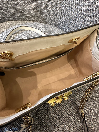 Gucci GG Supreme Canvas Padlock Shoulder Bag
