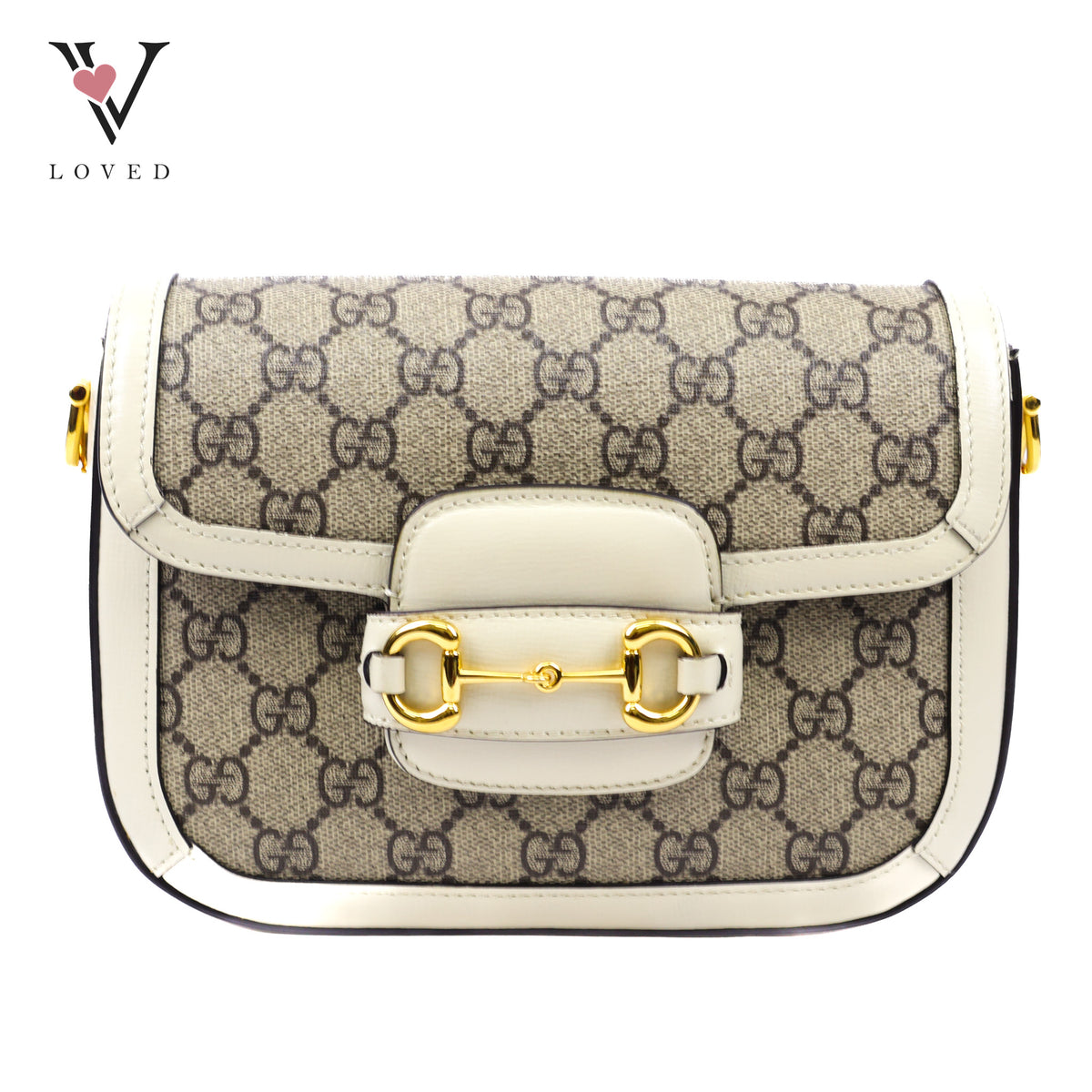 Gucci Horsebit 1955 Mini Crossbody Bag in White