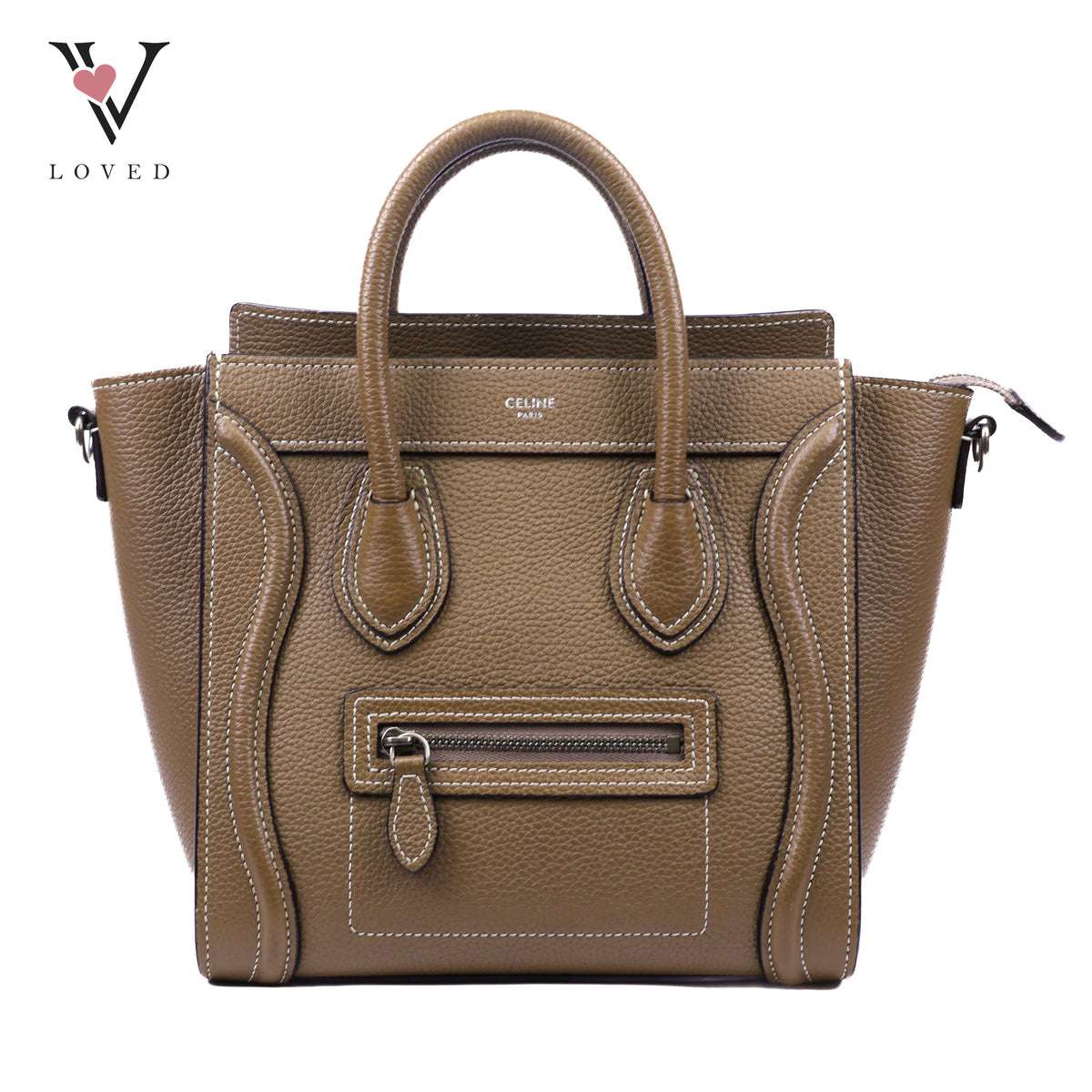 Celine Nano Luggage Tote Bag in Taupe