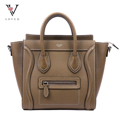 Celine Nano Luggage Tote Bag in Taupe