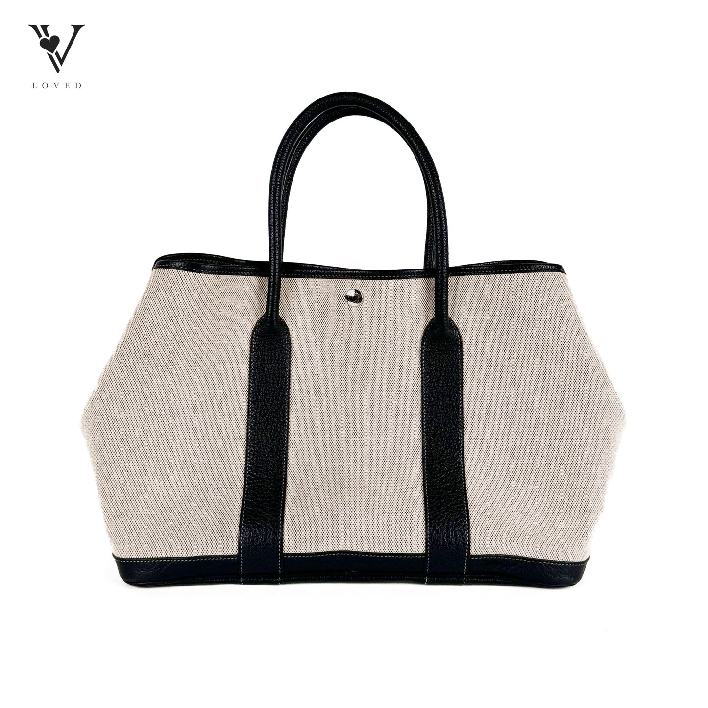 Garden Party Limited Edition Bolduc Toile Leather in Gray and Black