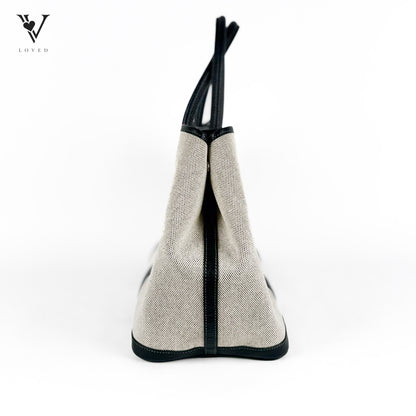 Garden Party Limited Edition Bolduc Toile Leather in Gray and Black