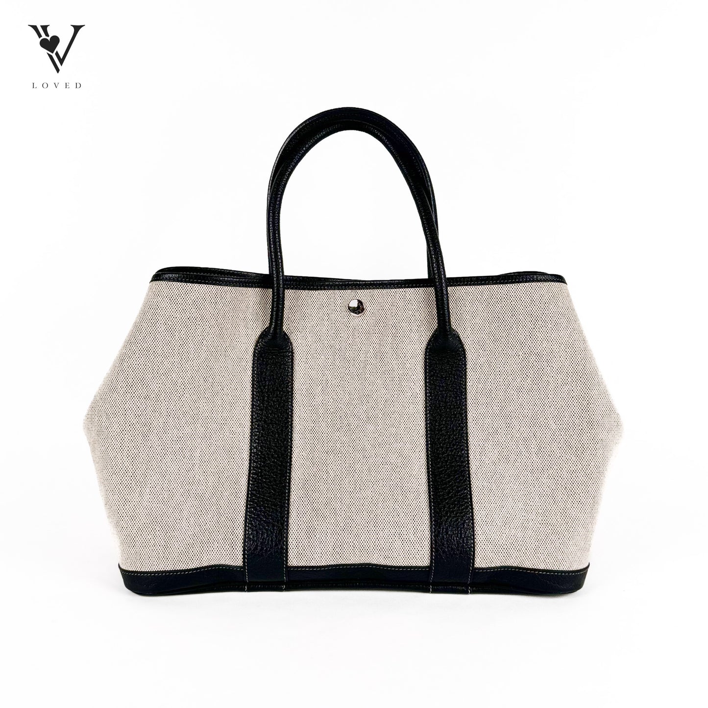 Garden Party Limited Edition Bolduc Toile Leather in Gray and Black