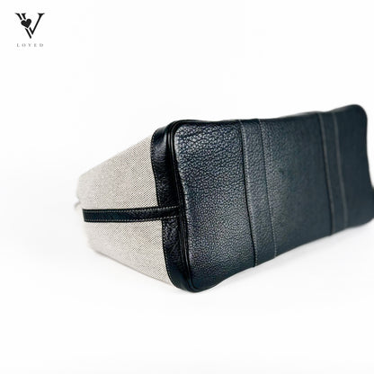 Garden Party Limited Edition Bolduc Toile Leather in Gray and Black