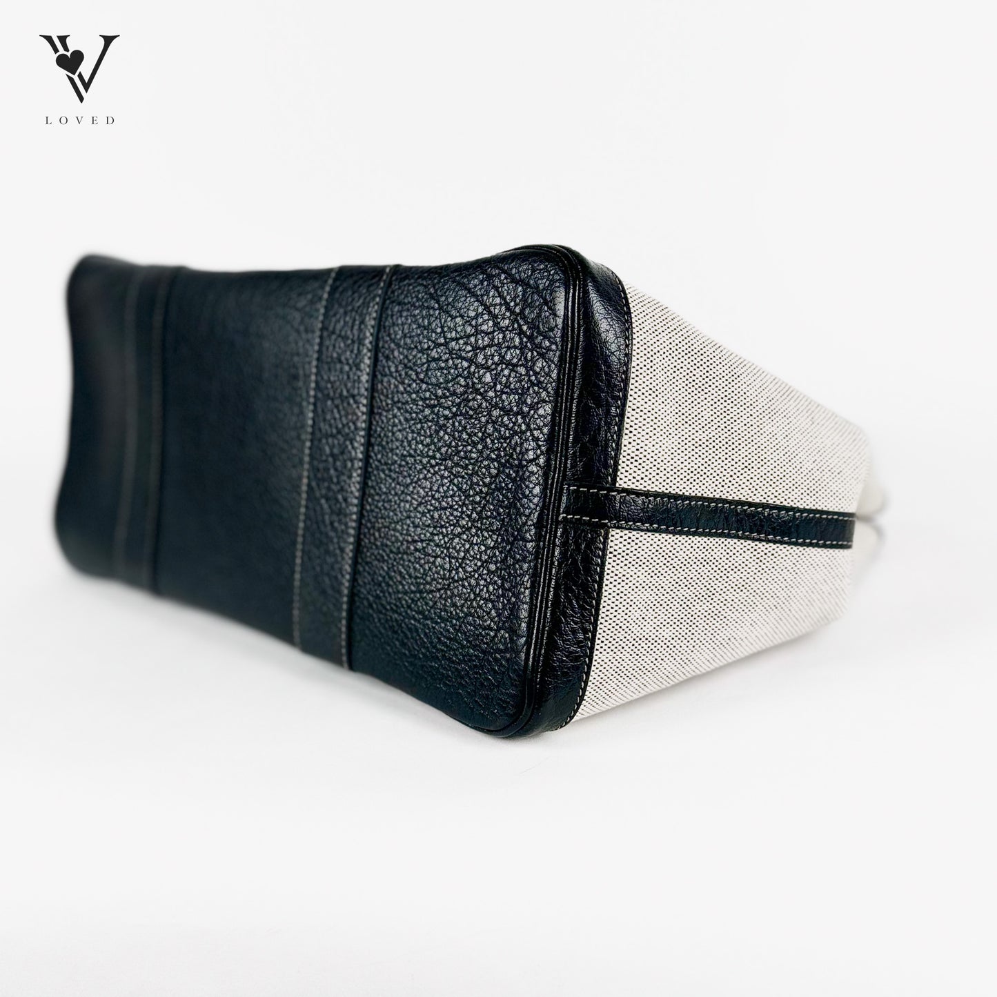 Garden Party Limited Edition Bolduc Toile Leather in Gray and Black