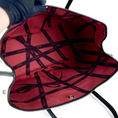 Garden Party Limited Edition Bolduc Toile Leather in Gray and Black