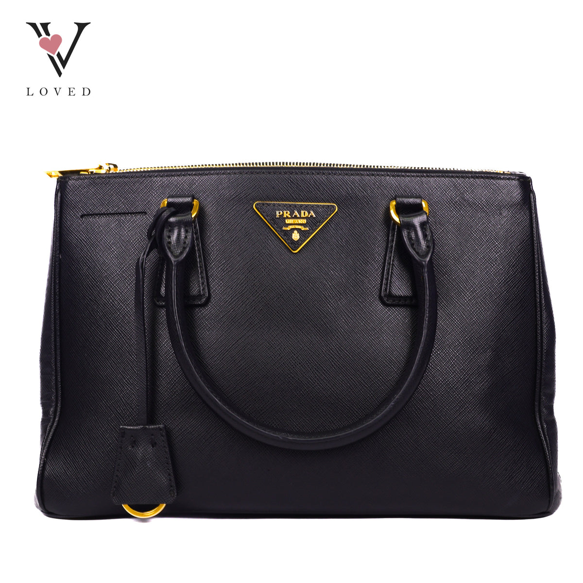 Prada Small Galleria Saffiano Leather Handbag