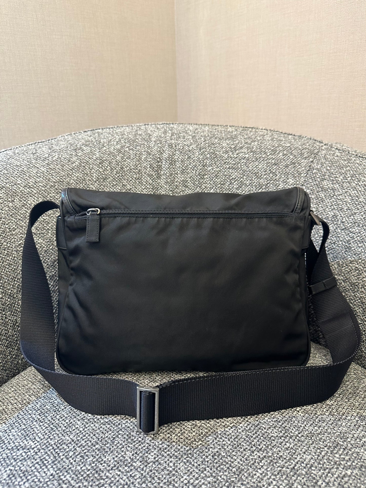 Prada Black Tessuto Messenger Bag