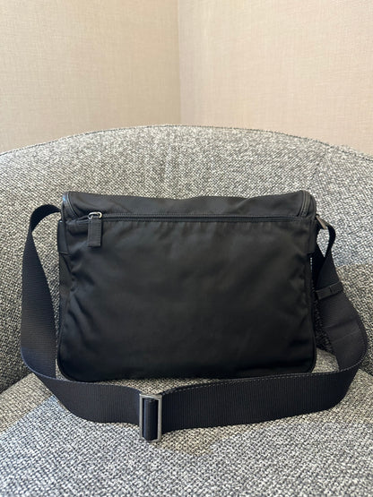 Prada Black Tessuto Messenger Bag