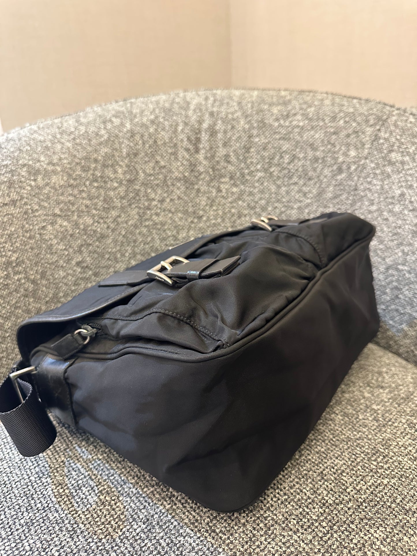 Prada Black Tessuto Messenger Bag