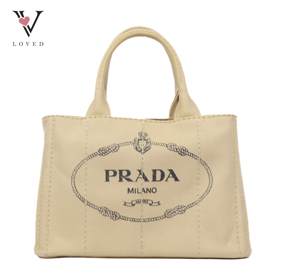 Prada Canapa Canvas Logo Tote Bag