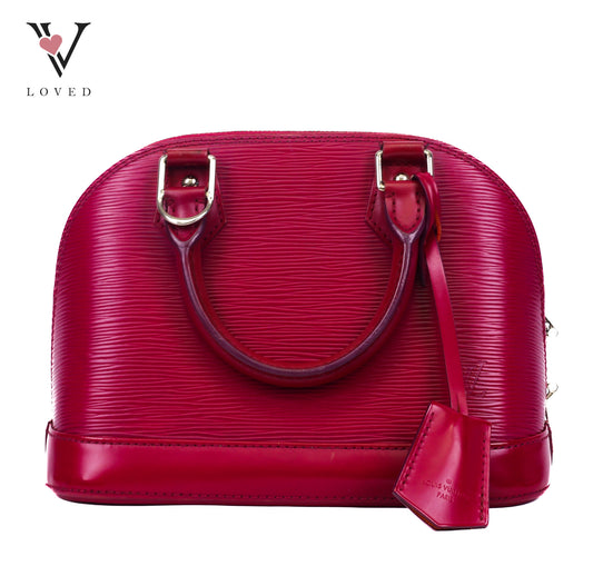 Louis Vuitton Alma BB In Red Epi Leather