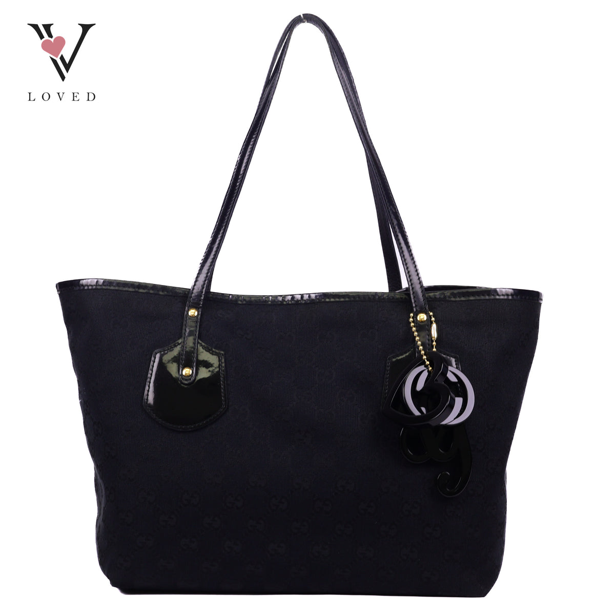 Gucci Jolie Tote Bag In Black GG Canvas