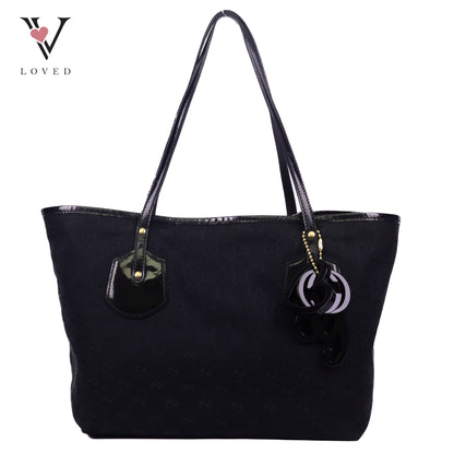 Gucci Jolie Tote Bag In Black GG Canvas
