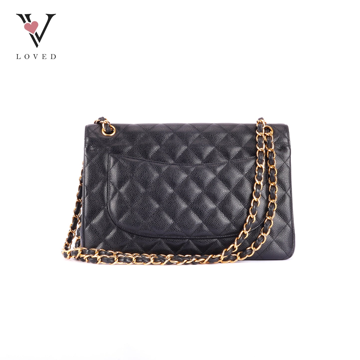 Chanel Classic Flap Jumbo in Black Caviar Leather