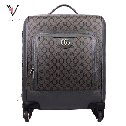Gucci Ophidia GG Small Cabin Trolley Bag In Gray