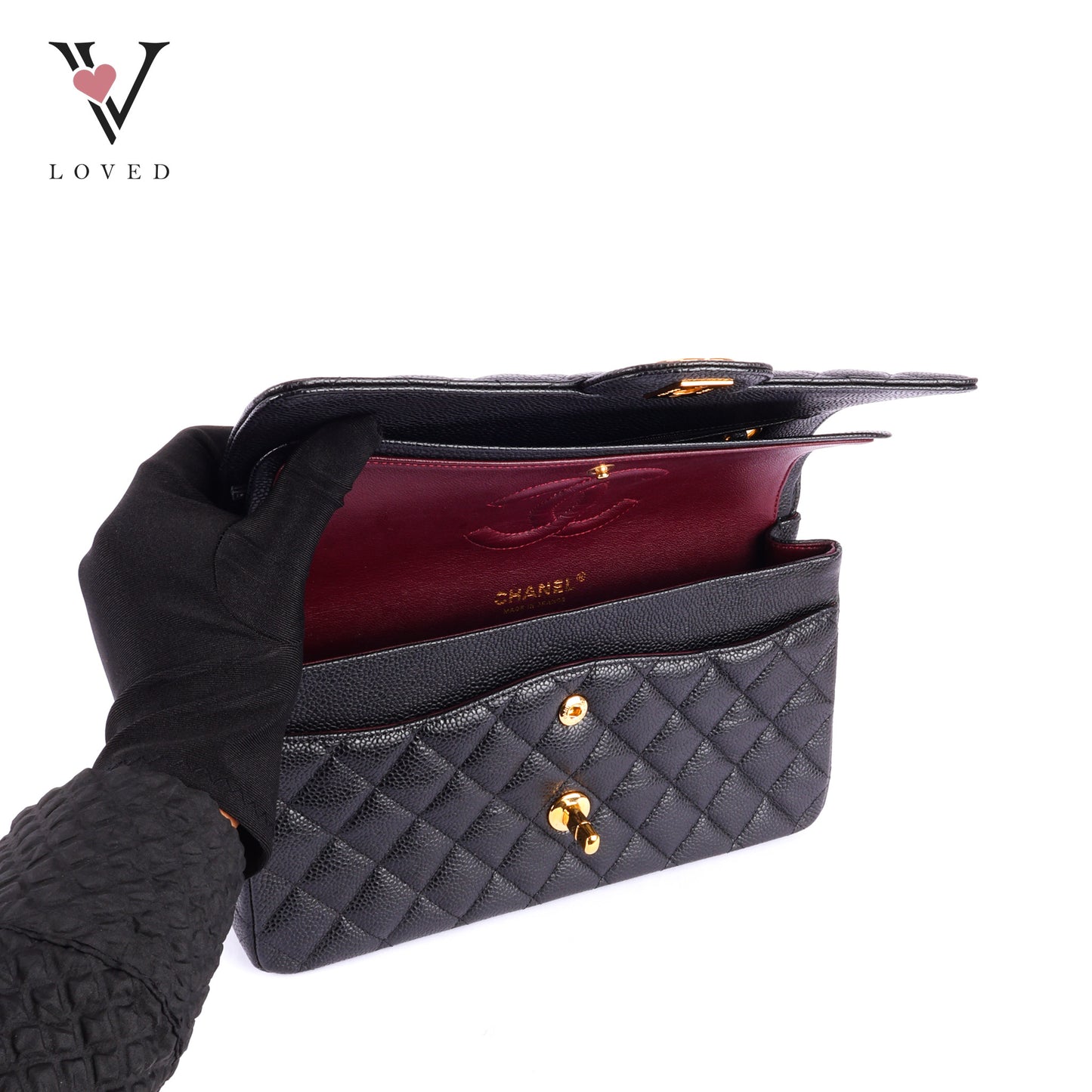 Chanel Medium Double Flap in Caviar Leather