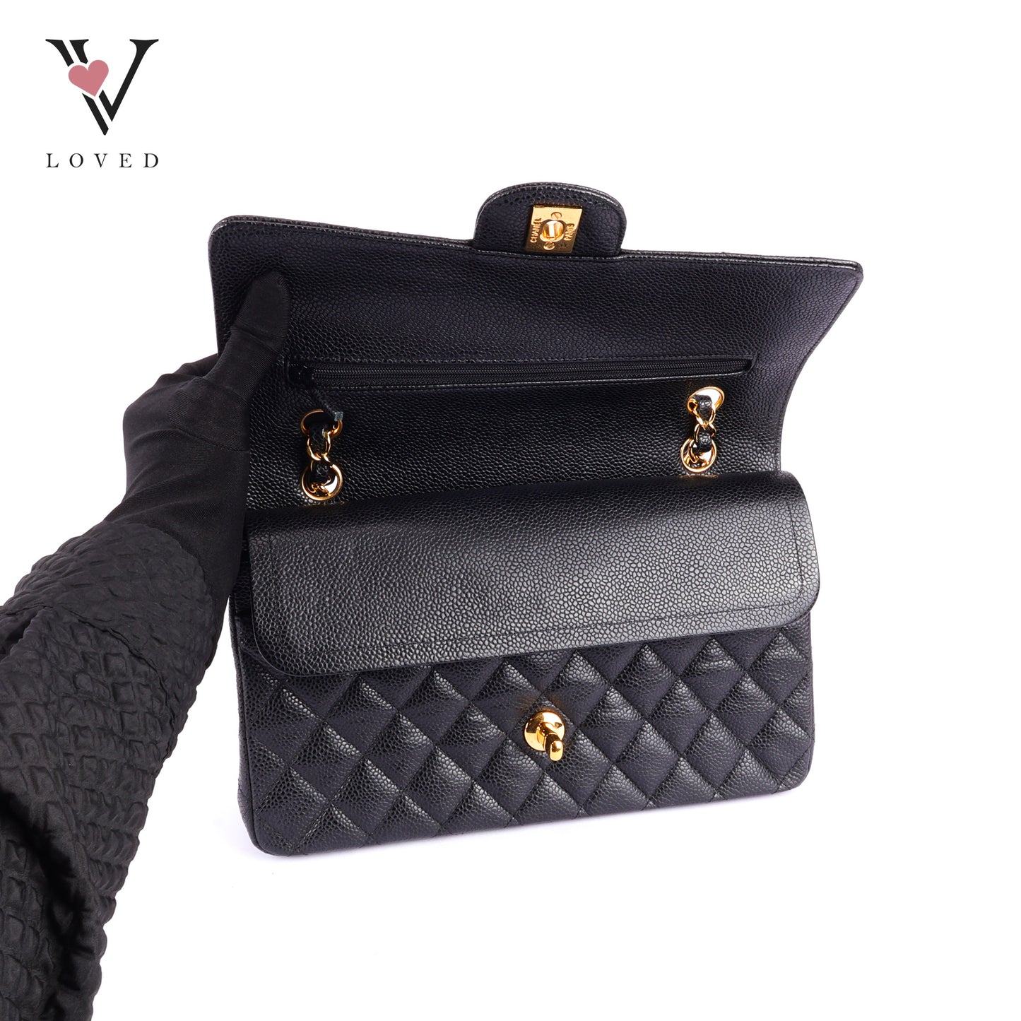 Chanel Medium Double Flap in Caviar Leather