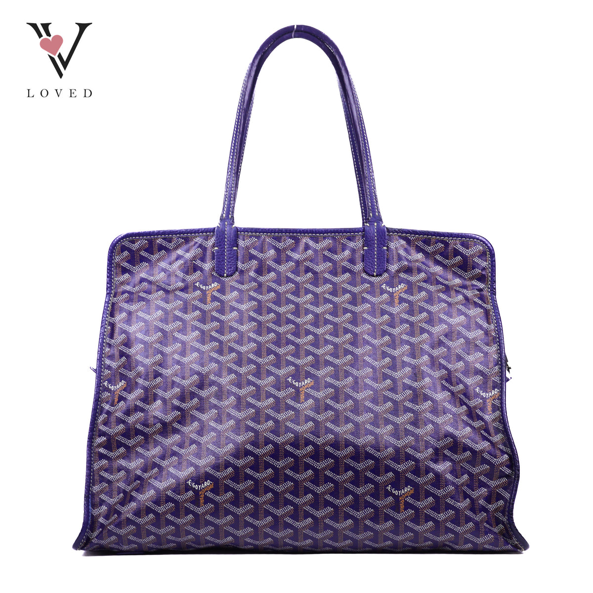 Goyard Hardy Tote Bag w/ Pouch In Navy Blue