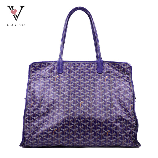 Goyard Hardy Tote Bag w/ Pouch In Navy Blue