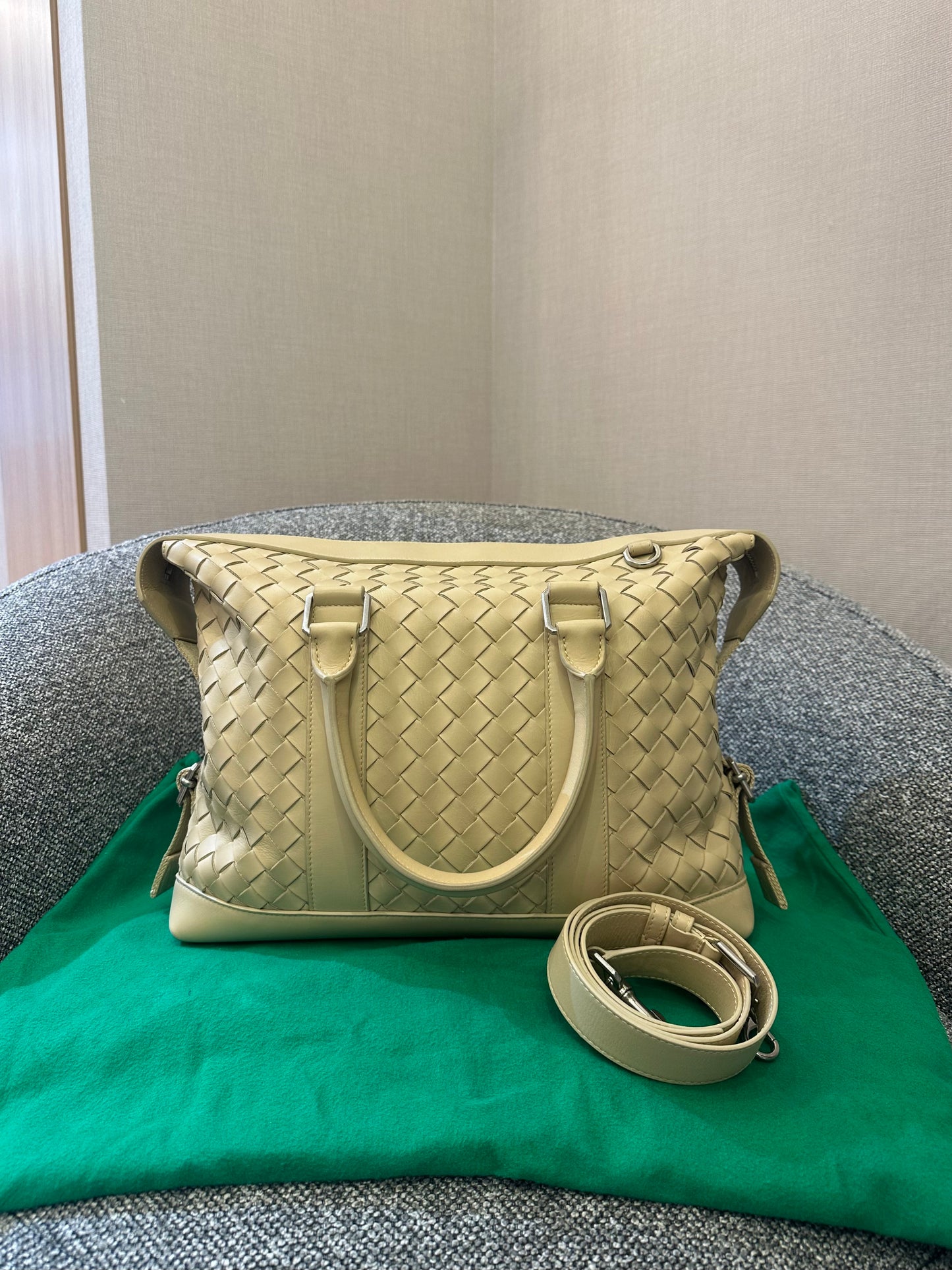 Bottega Veneta Intrecciato Leather Duffel Bag