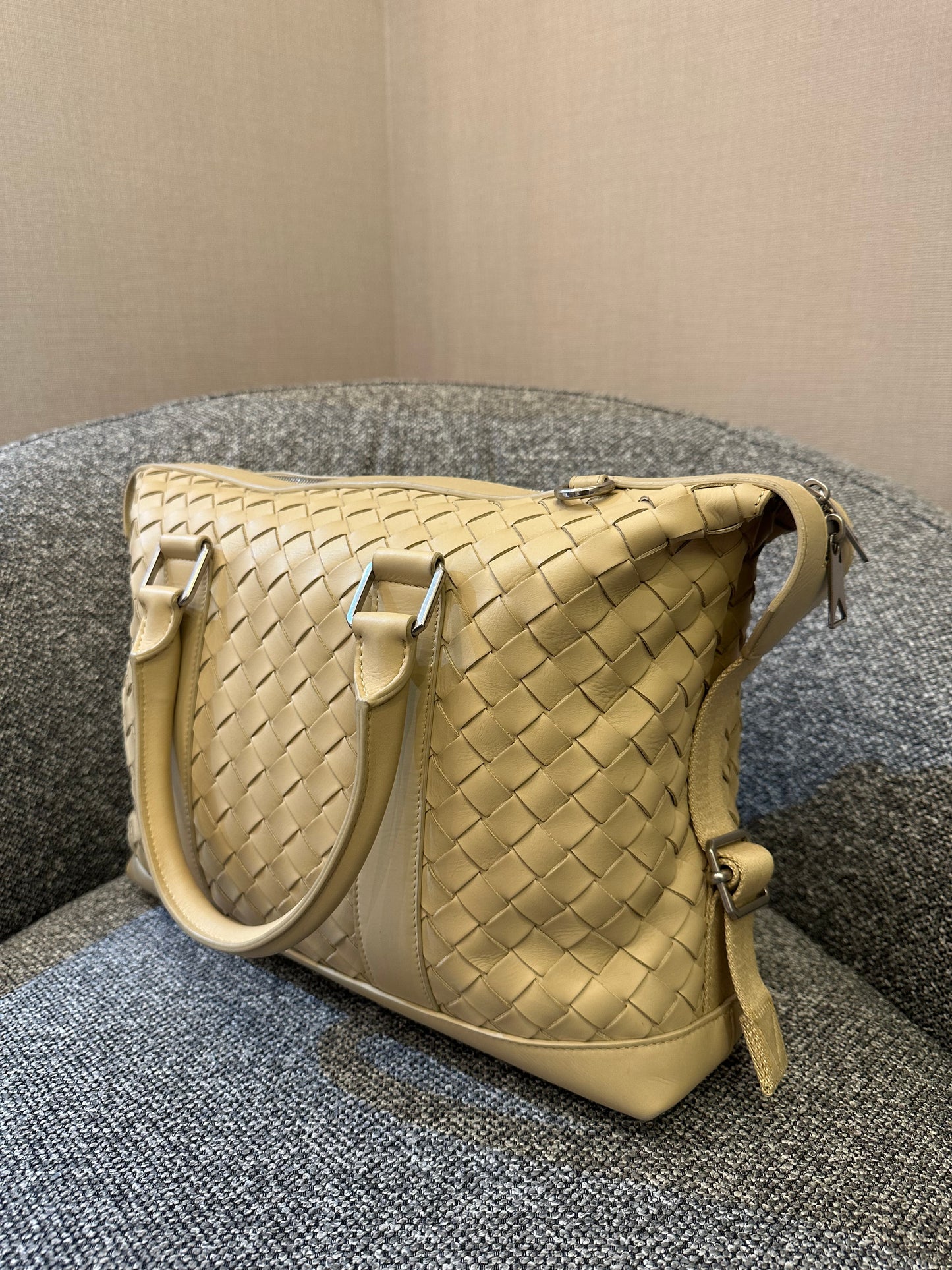 Bottega Veneta Intrecciato Leather Duffel Bag