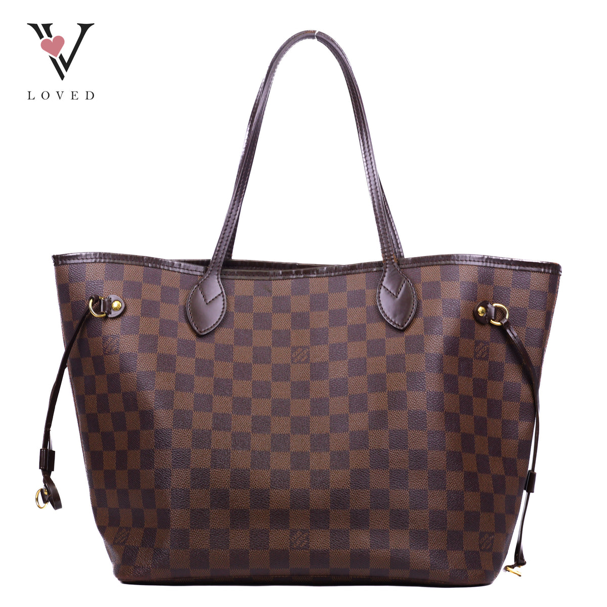 Louis Vuitton Damier Ebene Neverfull Tote Bag
