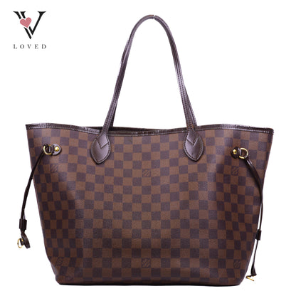 Louis Vuitton Damier Ebene Neverfull Tote Bag