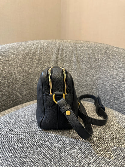 Prada Vitello Daino Phenix Leather Double Zip Crossbody Bag