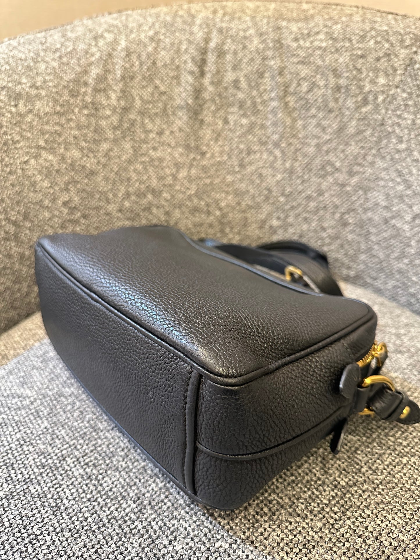 Prada Vitello Daino Phenix Leather Double Zip Crossbody Bag