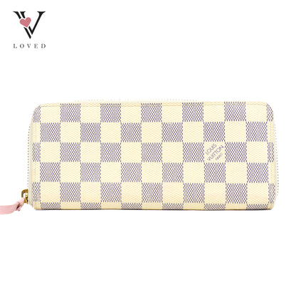 Louis Vuitton Zippy Wallet In Damier Azur