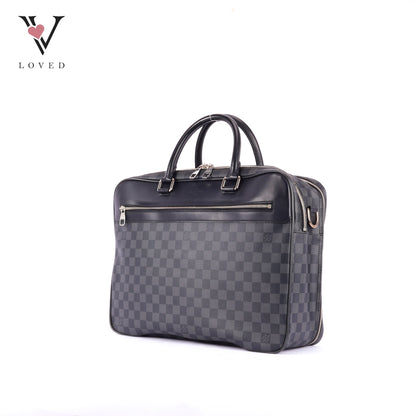 Louis Vuitton Overnight Briefcase in Damier Graphite Canvas and Black Leather