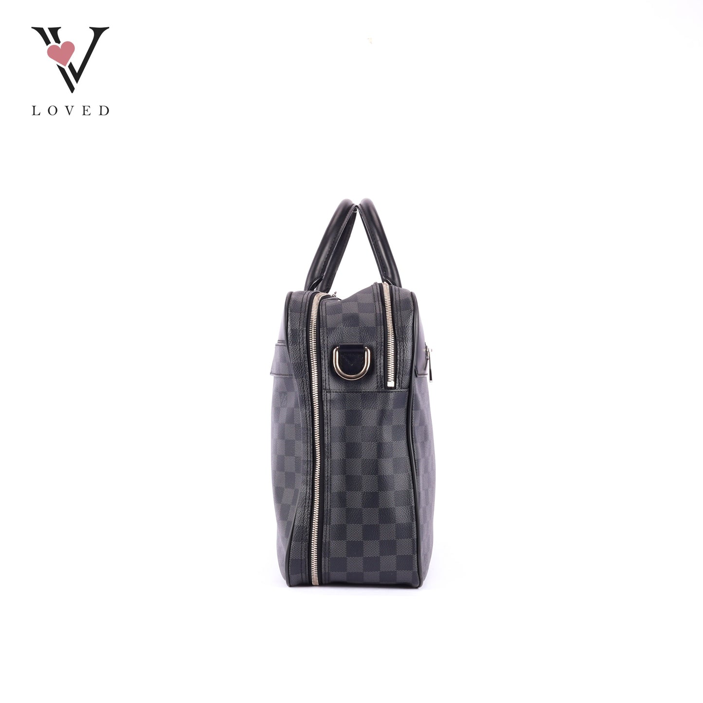 Louis Vuitton Overnight Briefcase in Damier Graphite Canvas and Black Leather