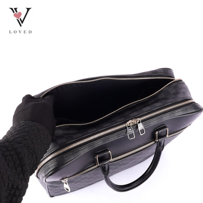 Louis Vuitton Overnight Briefcase in Damier Graphite Canvas and Black Leather