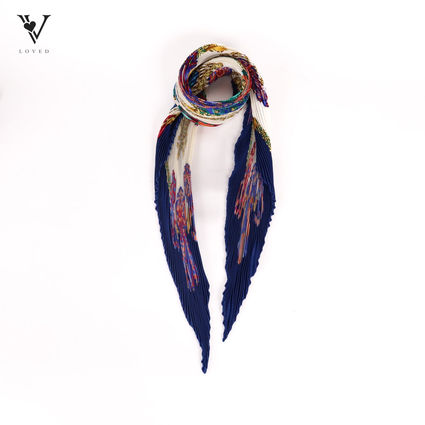 Le Rubans Du Cheval by Joachim Metz Pleated Scarf
