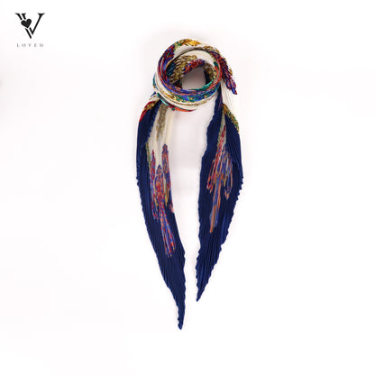 Le Rubans Du Cheval by Joachim Metz Pleated Scarf