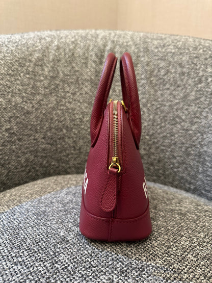 Balenciaga Ville Top Handle Handbag in Burgundy