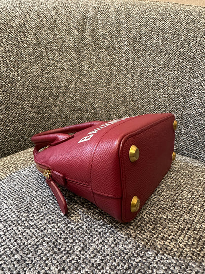 Balenciaga Ville Top Handle Handbag in Burgundy