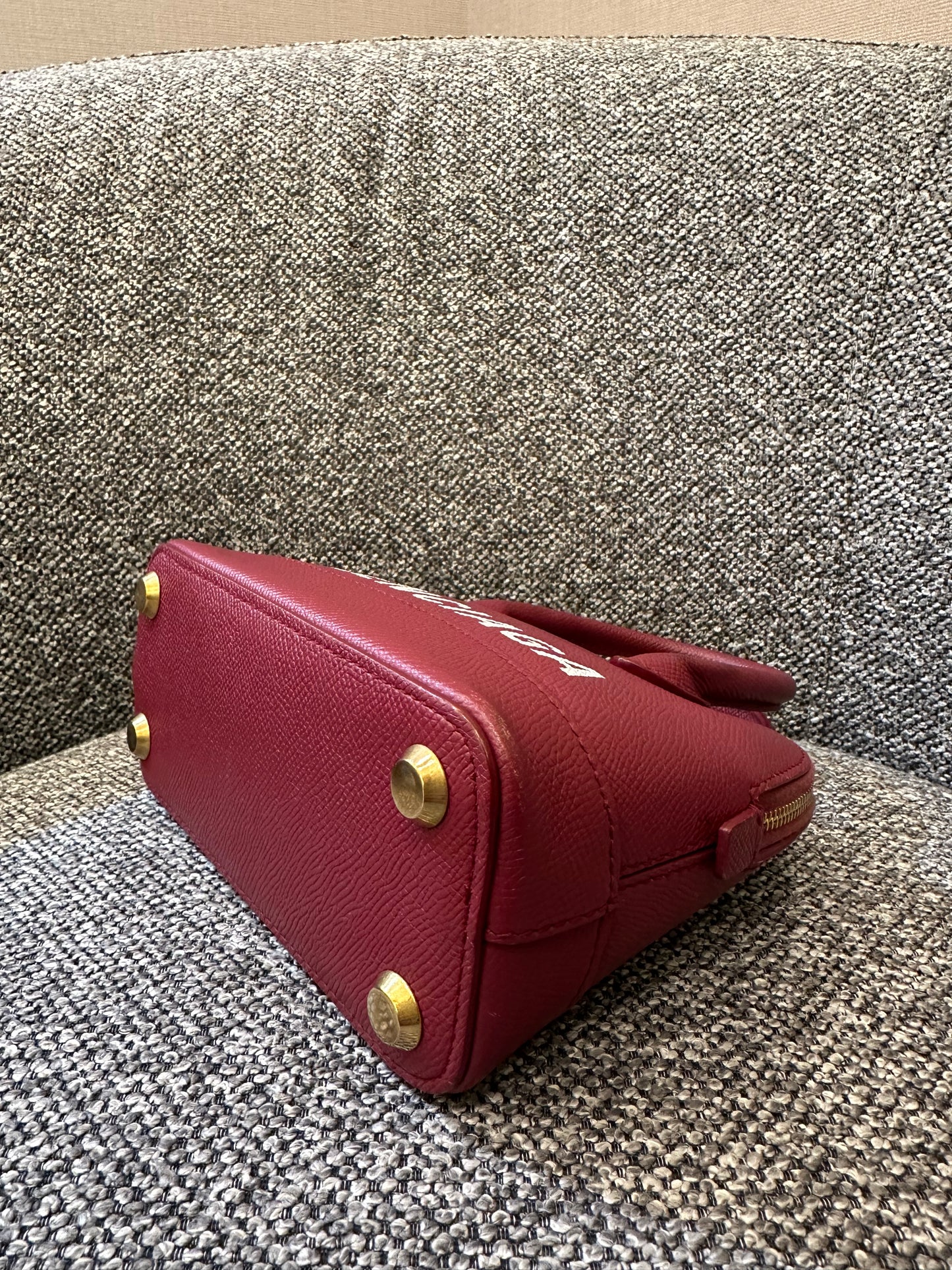 Balenciaga Ville Top Handle Handbag in Burgundy