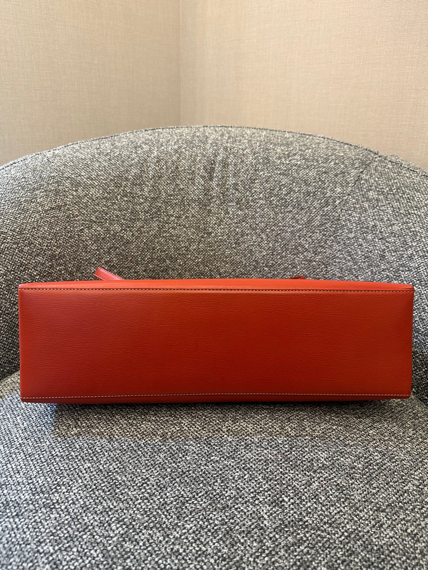 Loewe Velazquez Twist Tote Bag in Orange Leather