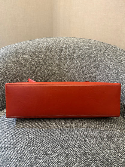 Loewe Velazquez Twist Tote Bag in Orange Leather