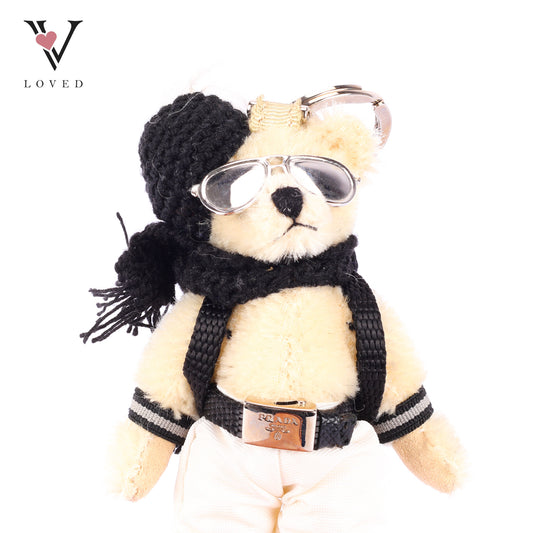 Prada White Bear Bag Charm