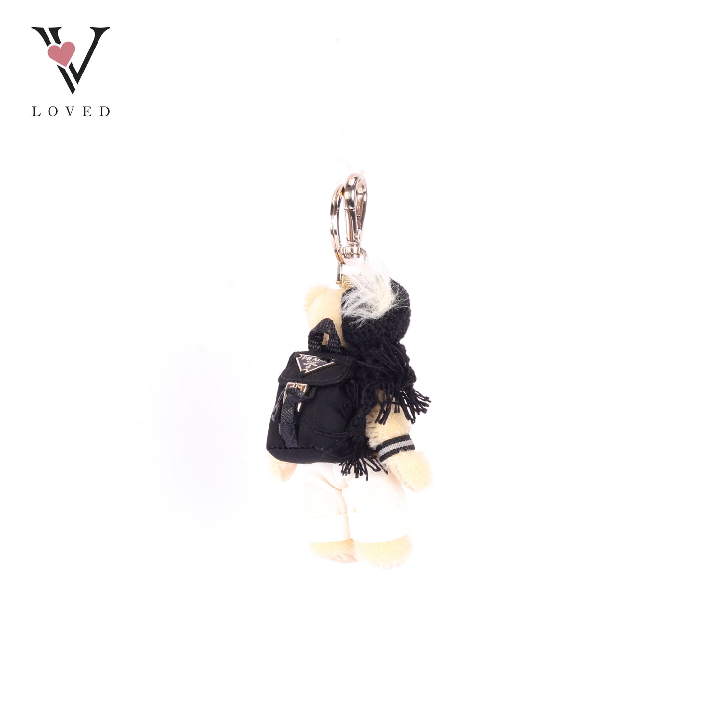 Prada White Bear Bag Charm